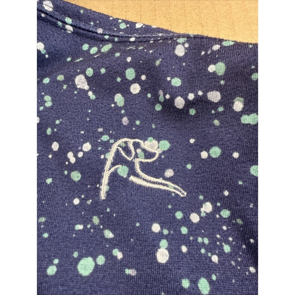 Rhoback Hoodie Mens Navy Blue Paint Splatter Lightweight Pullover Sz XL